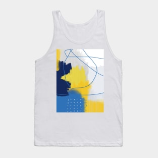 Sunny Abstract in yellow and blue Tank Top